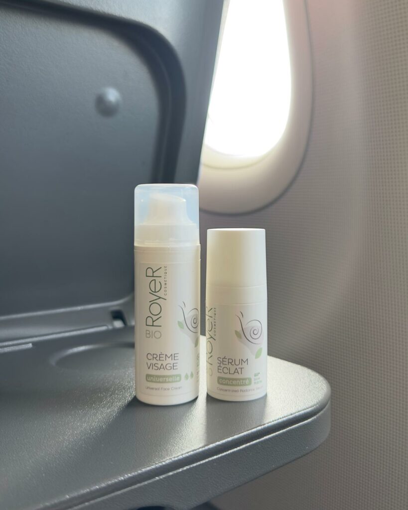 Nos produits dans l'avion en format voyage